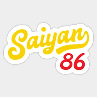 Saiyan 86 Sticker